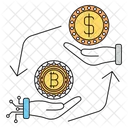 Exchange Conversion Bitcoin Icon