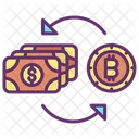 Exchange Money Bitcoin Exchange Money With Bitcoin Exchange Money Icon