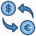 Blue Exchange Rate Money Exchange Icon