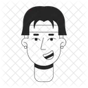 Excited Asian Man Icon
