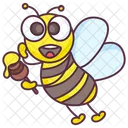 Cartoon Bee Honey Bee Animal Icon
