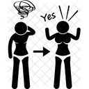 Excited Female Breast Enhancement Icon