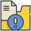 Exclamation file folder  Icon
