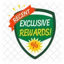 Exclusive Rewards Discount Sale Icon