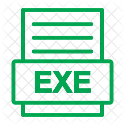 Exe File Icon - Download in Line Style