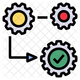 Execution Icon - Download in Colored Outline Style