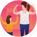 Exercicio Infantil Maternidade Amor Materno Ícone