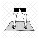 Half Tone Foot Landing On A Yoga Mat Illustration Yoga Mat Exercise Icon