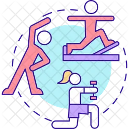 Exercise and stretching  Icon