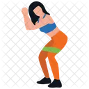 Exercising Girl  Icon