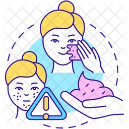 Exfoliate skin  Icon