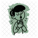 Exhaling Anxiety Reaction Icon