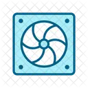 Ventilation Icons Color Blue Symbol
