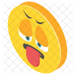 Exhausted Expression Emoji Icon