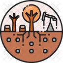 Exhaustion of land resources  Icon