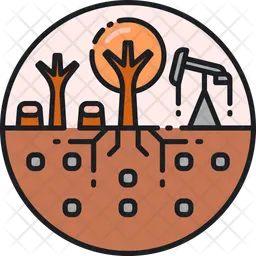 Exhaustion of land resources  Icon