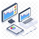 Analisis De Datos Analisis De Negocios Visualizacion De Negocios En Linea Icono