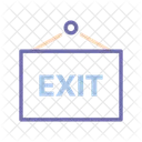 Sign Board Exit Icon