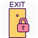 Exit door and padlock  Icon
