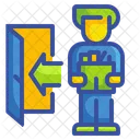 Exit Resign Man Icon