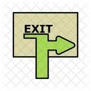 Exit Sign Board  Icon