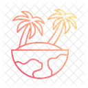 Exotic Island Destination Paradise Icon