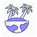 Exotic Island Destination Paradise Icon