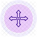 Expand Arrow Color Circle Icon Icon