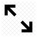Expand Diagonal Line Arrow Arrow Icon Icon