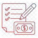 비용 돈 재정 아이콘