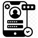 Experiencia Do Usuario Login No Smartphone Senha Do Celular Ícone