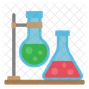 Experimento Cientifico Frasco Quimico Equipamento De Laboratorio Ícone