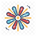 Exploding Fireworks Sparkle Celebration Icon