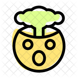 Exploding Head Emoji Icon - Download in Colored Outline Style