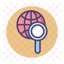 Explore Magnifier Search Globally Icon