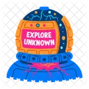 Explore Unknown Mysterious Robot Icon