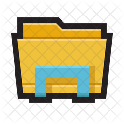 Explorer folder Icon - Download in Colored Outline Style