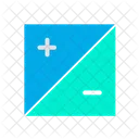 Equivalente Signo Mas Menos Explorador Icono