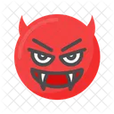Expresión de la cara del diablo  Icono
