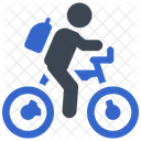 Courier Delivery Cyclist Icon