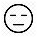 Expressionless Flat Mute Icon
