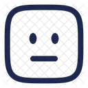無表情 四角、スマイリー、顔 アイコン
