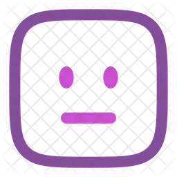 Expressionless square  Icon