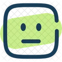 Expressionless Square Icon