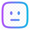 Expressionless Square Icon