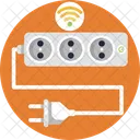 Smart Home Extension Cable Socket Icon