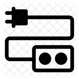 Extension Cord Icon - Download in Dualtone Style
