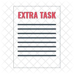 Extra task paperwork  Icon