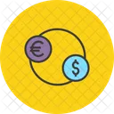 Extranjeros Cambio Moneda Icono