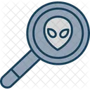 Extraterrestres Busqueda Lupa Icono